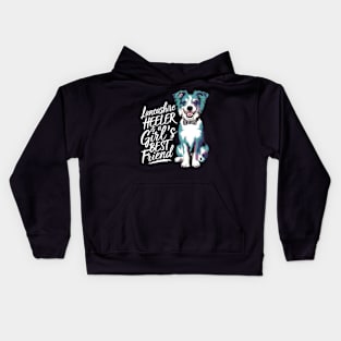 Lancashire Heeler is a girl's best friend Kids Hoodie